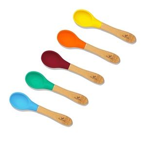 Avanchy Bamboo and Silicone Baby Spoons